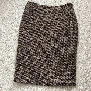 Vintage TAHARI  Brown Wool Pencil Skirt, size 4